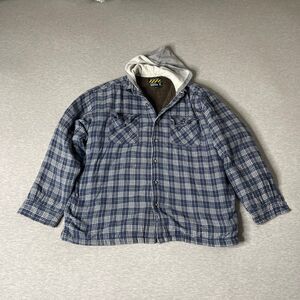 Big Rock Canyon Men's Vintage Plaid Print Fleece Lined Hooded Jacket